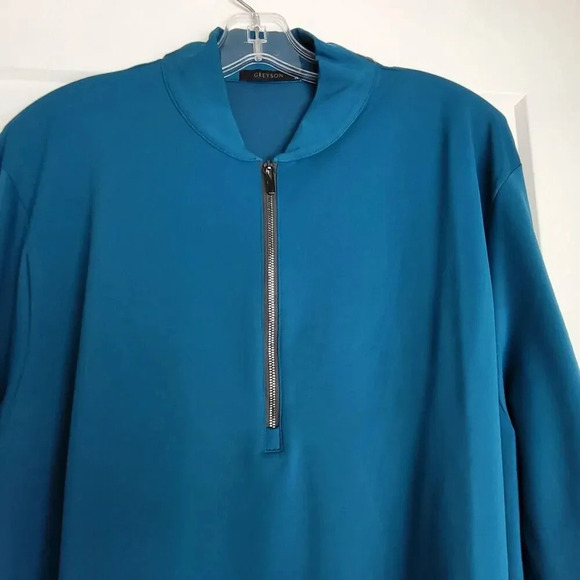 Greyson Mens Half Zip Pullover Blue XL - Picture 5 of 9